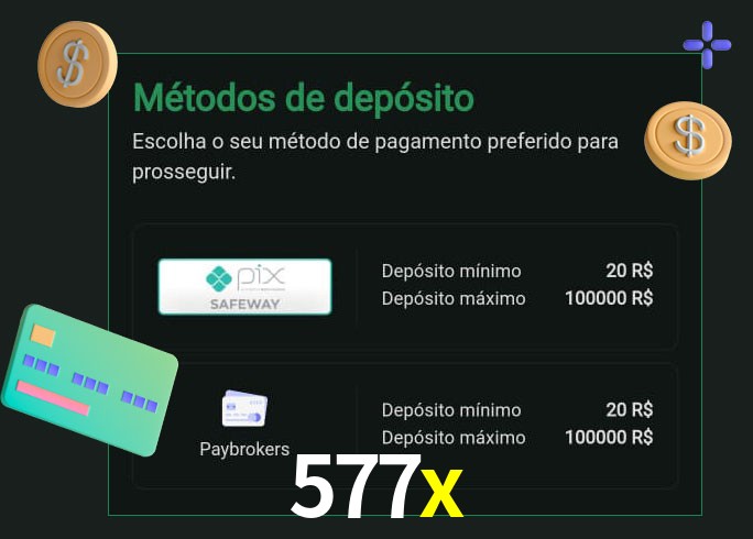 O cassino 577x oferece uma grande variedade de métodos de pagamento